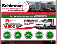 Tablet Screenshot of behlmannautocredit.com